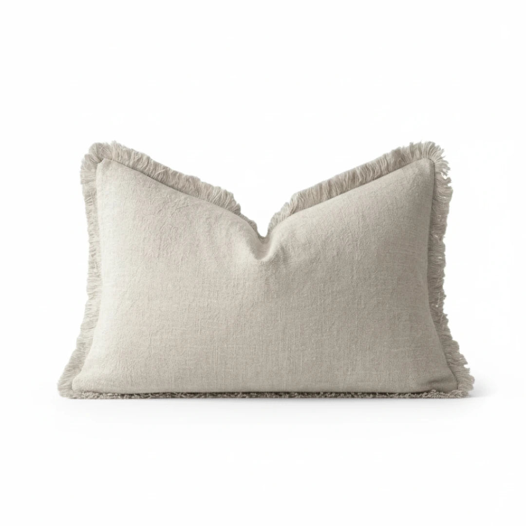 A&L °100 Fringed Lumbar cushion cover - Soft Boho Scatter Cushion