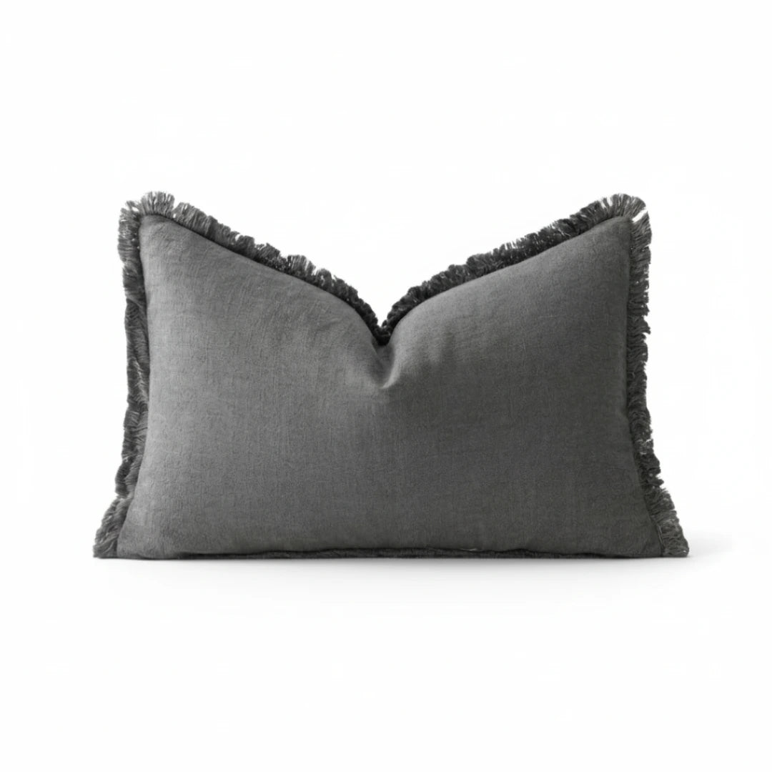 A&L °100 Fringed Lumbar cushion cover - Soft Boho Scatter Cushion