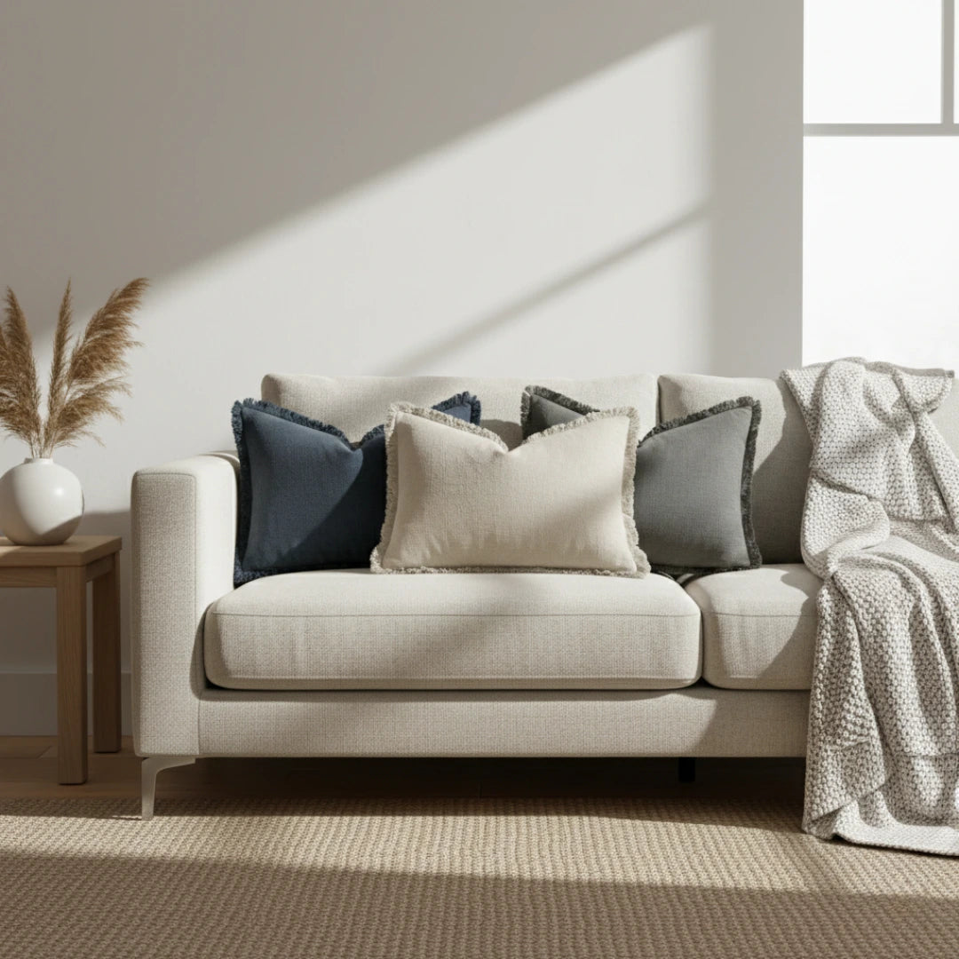 A&L °100 Fringed Lumbar cushion cover - Soft Boho Scatter Cushion