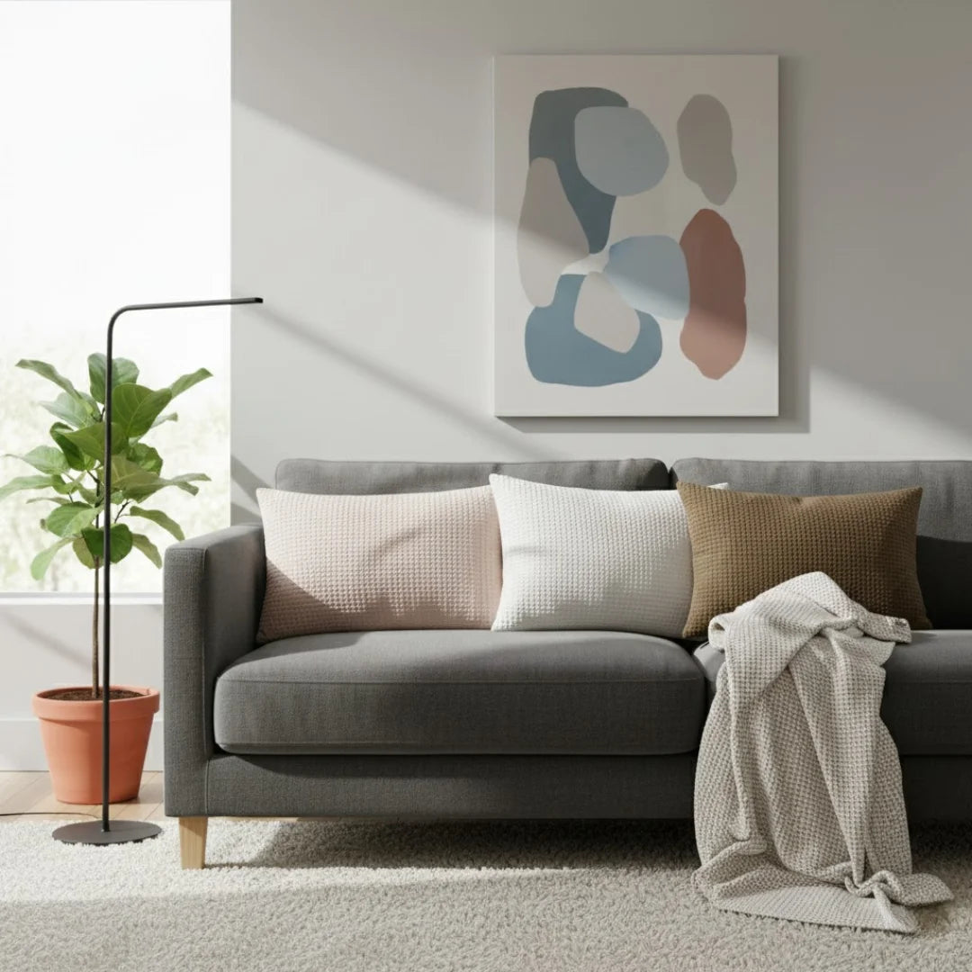 A&L °105 Textured Chenille Cushion Cover - Soft Waffle Weave