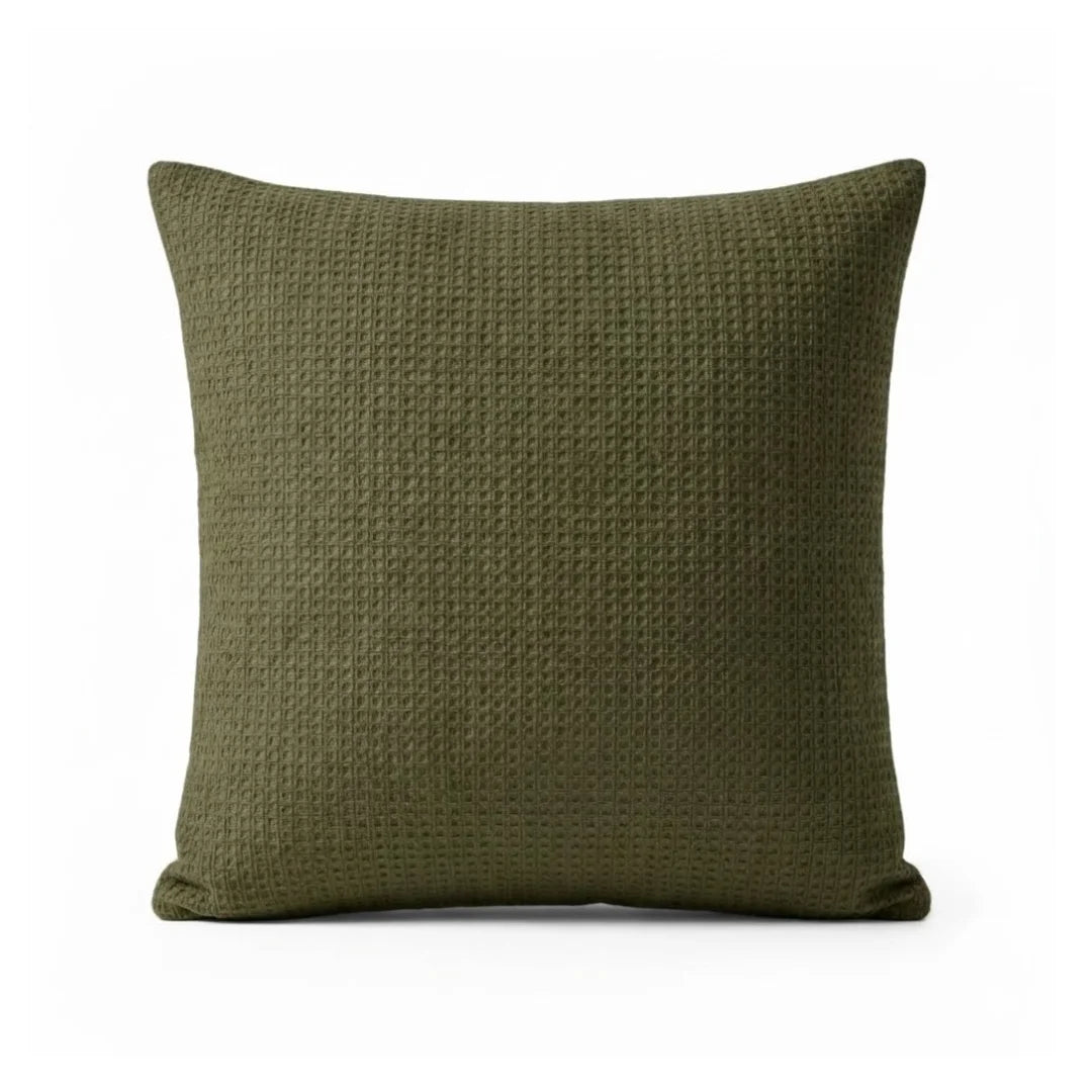 A&L °106 Textured Waffle Cushion Cover - Soft Chenille Sofa Cushion