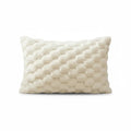 A&L °107 Cream Lumbar Cushion Cover - Soft Textured Geometric