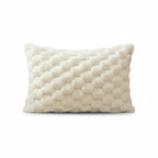 A&L °107 Cream Lumbar Cushion Cover - Soft Textured Geometric