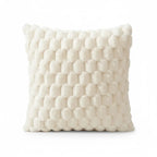 A&L °108 White Textured Cushion Cover - Soft Faux Fur Throw Cushion
