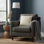 A&L °108 White Textured Cushion Cover - Soft Faux Fur Throw Cushion