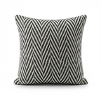 A&L °114 Herringbone cushion cover - Black Scatter Cushion for Sofa