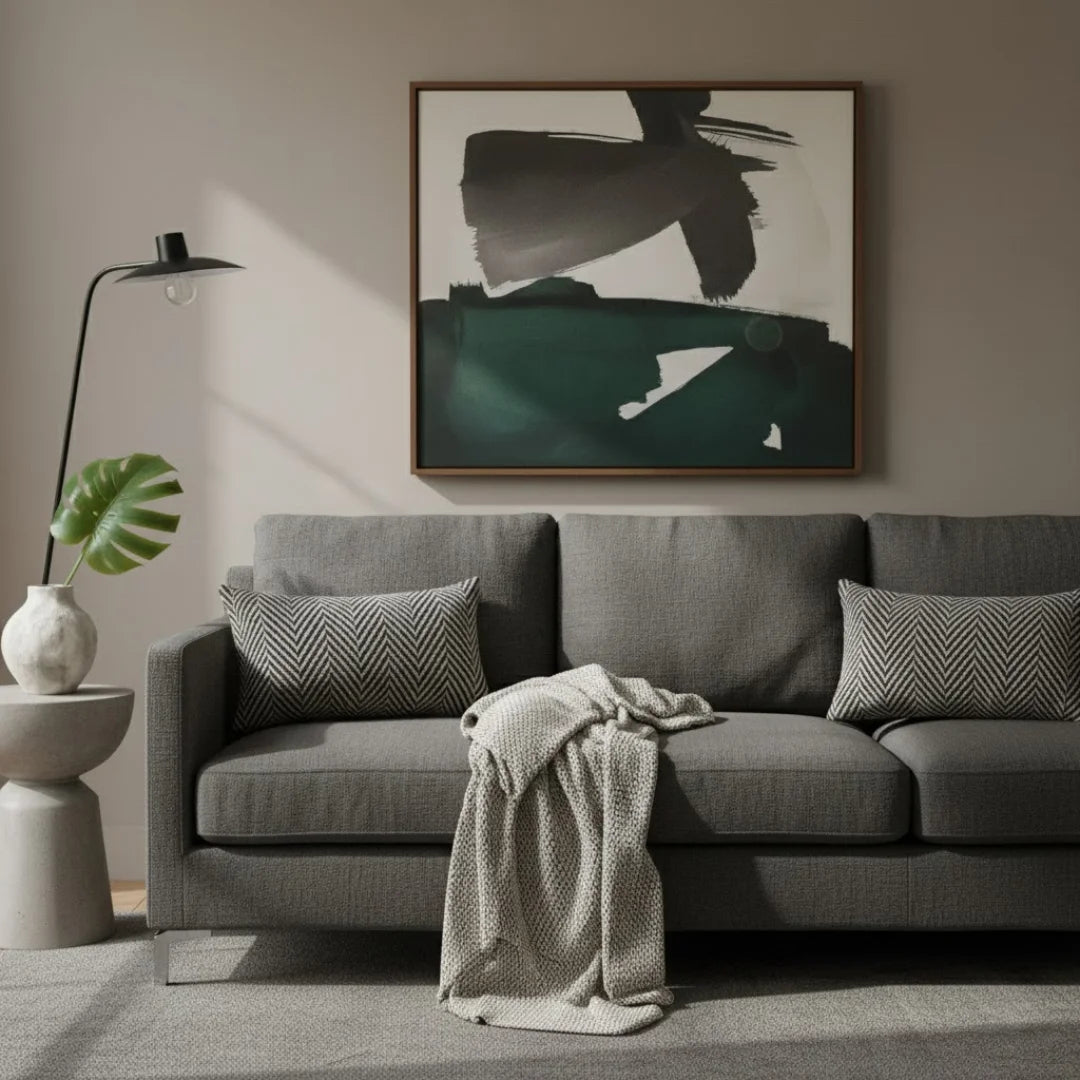 A&L °115 Chevron Lumbar Cushion Cover - Monochrome Sofa Cushion