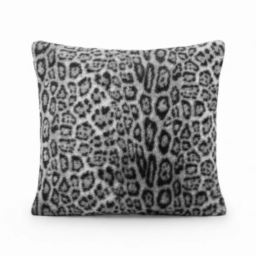 A&L °116 Leopard Print Cushion Cover - Soft Plush Scatter Cushion