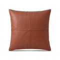 A&L °118 Faux Leather Cushion Cover - Modern Seamed Sofa Cushion