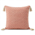 A&L °126 Woven Plaid Cushion Cover – Boho Tasseled Sofa Cushion