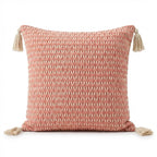 A&L °126 Woven Plaid Cushion Cover – Boho Tasseled Sofa Cushion