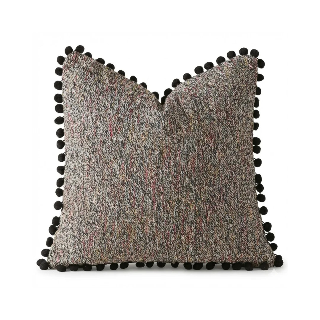 A&L °128 Textured Pom Pom Cushion Cover - Boho Sofa Scatter