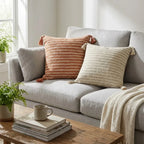 A&L °129 Stripe Cushion Cover - Textured Tassels for Sofa