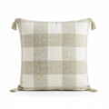 A&L °131 Gingham Plaid cushion cover - Tasselled Sofa Scatter Cushion