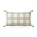 A&L °133 Plaid Lumbar Cushion Cover - Woven Boho Tassels