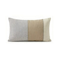 A&L °136 Textured Lumbar Cushion Cover - Boho Patchwork Stripe Design