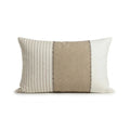 A&L °136 Textured Lumbar Cushion Cover - Boho Patchwork Stripe Design