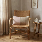 A&L °136 Textured Lumbar Cushion Cover - Boho Patchwork Stripe Design