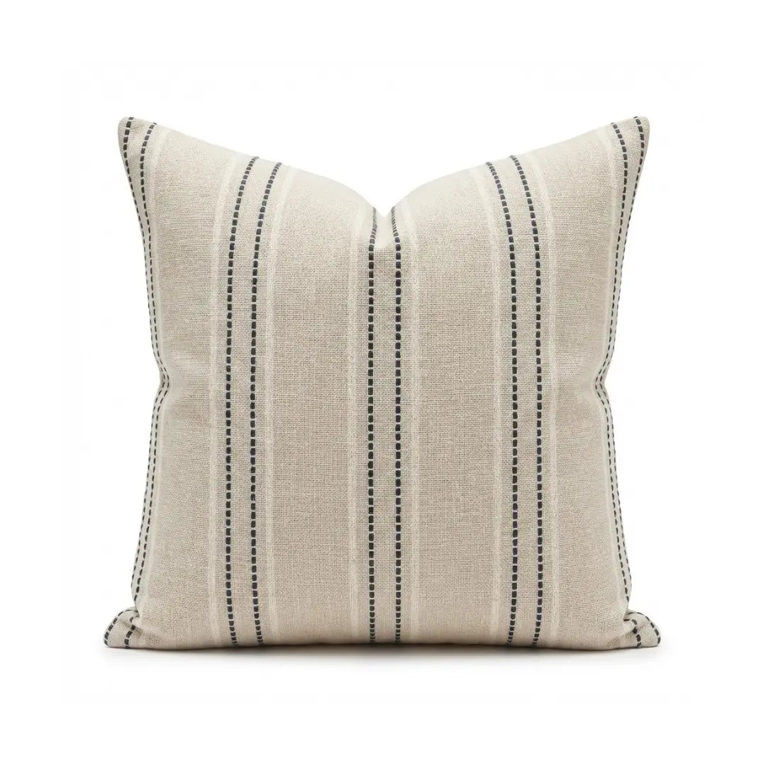 A&L °138 Woven Stripe Cushion Cover - Textured Boho Style