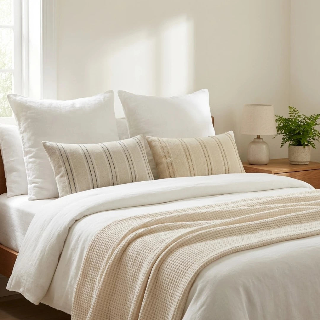 A&L °139 Textured Stripe Cushion Cover - Modern Boho Lumbar