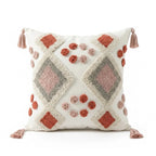 A&L °144 Tufted Boho Cushion Cover - Geometric Throw Cushion for Sofa