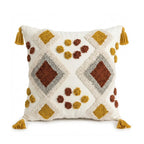 A&L °144 Tufted Boho Cushion Cover - Geometric Throw Cushion for Sofa