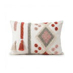 A&L °145 Boho Lumbar Cushion Cover - Tufted Geometric Style