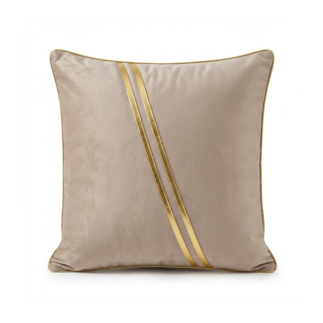 A&L °147 Velvet Scatter Cushion Cover - Gold Stripe