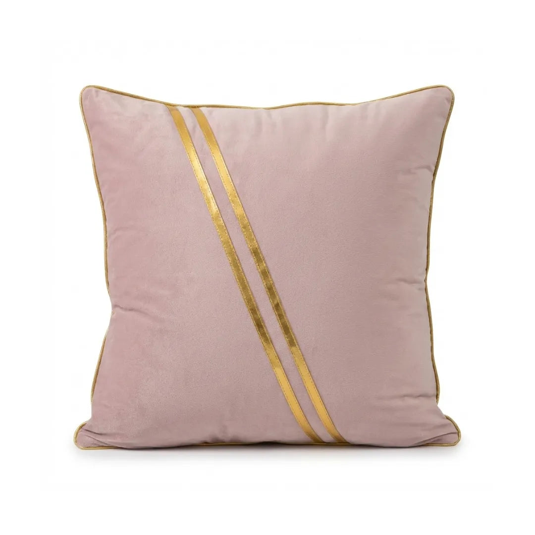 A&L °147 Velvet Scatter Cushion Cover - Gold Stripe