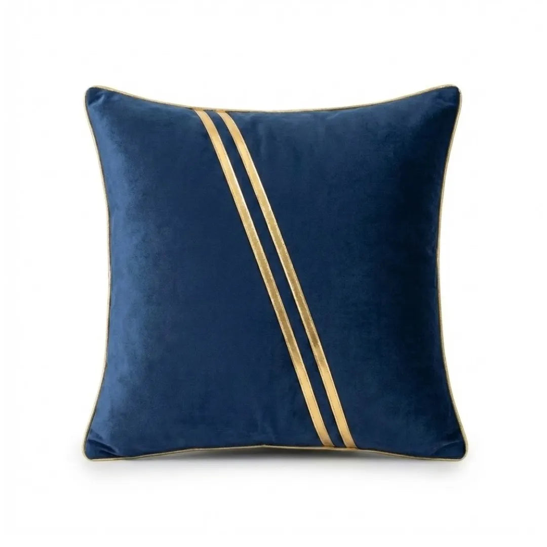 A&L °147 Velvet Scatter Cushion Cover - Gold Stripe