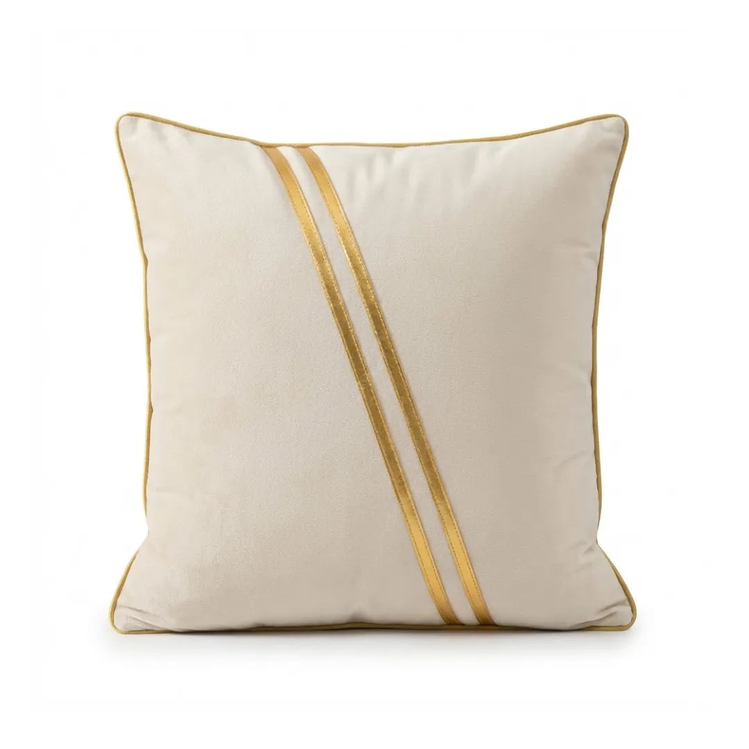 A&L °147 Velvet Scatter Cushion Cover - Gold Stripe