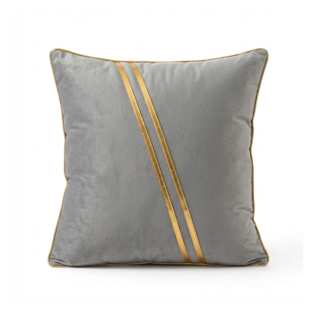 A&L °147 Velvet Scatter Cushion Cover - Gold Stripe