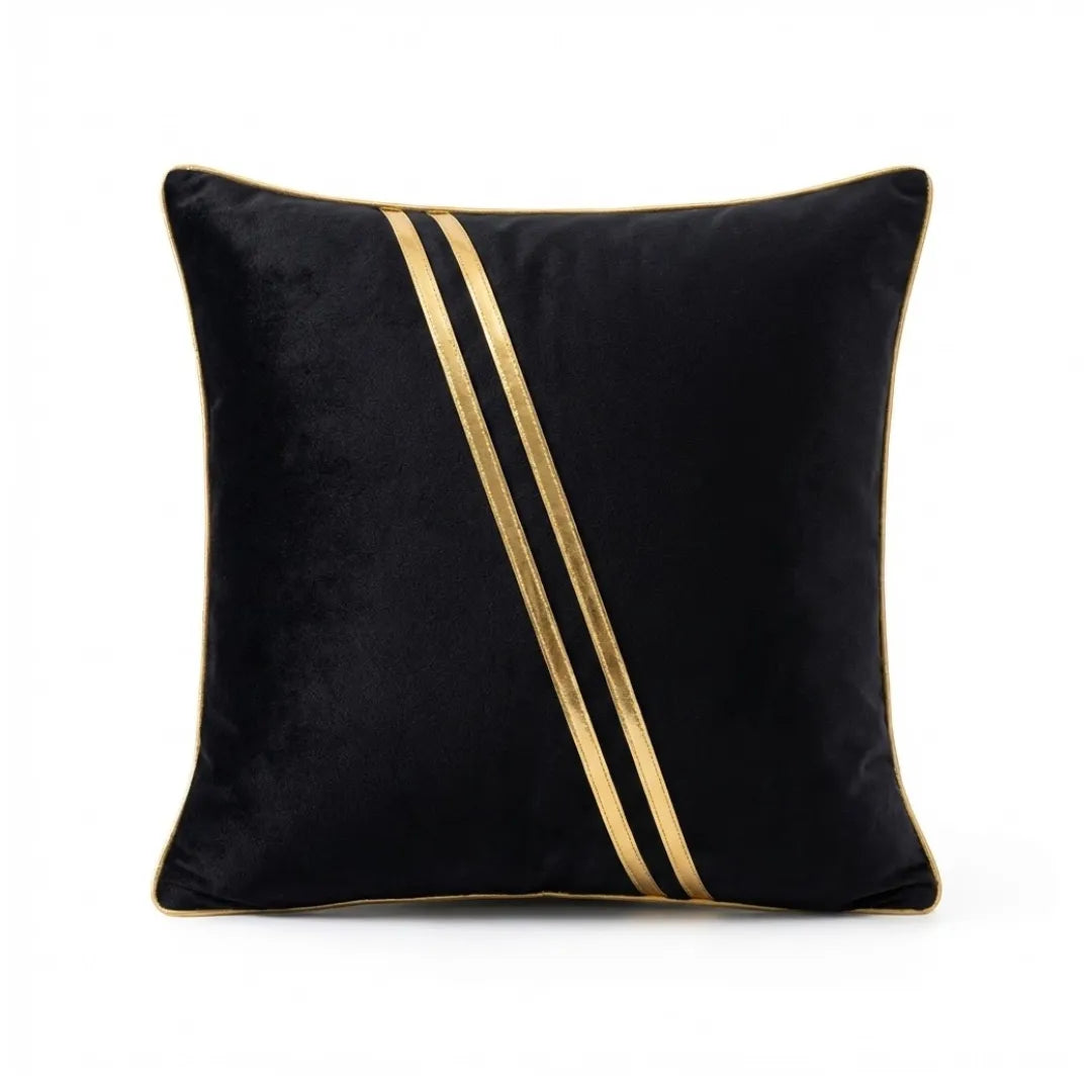 A&L °147 Velvet Scatter Cushion Cover - Gold Stripe