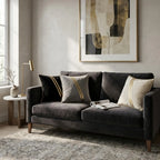 A&L °147 Velvet Scatter Cushion Cover - Gold Stripe