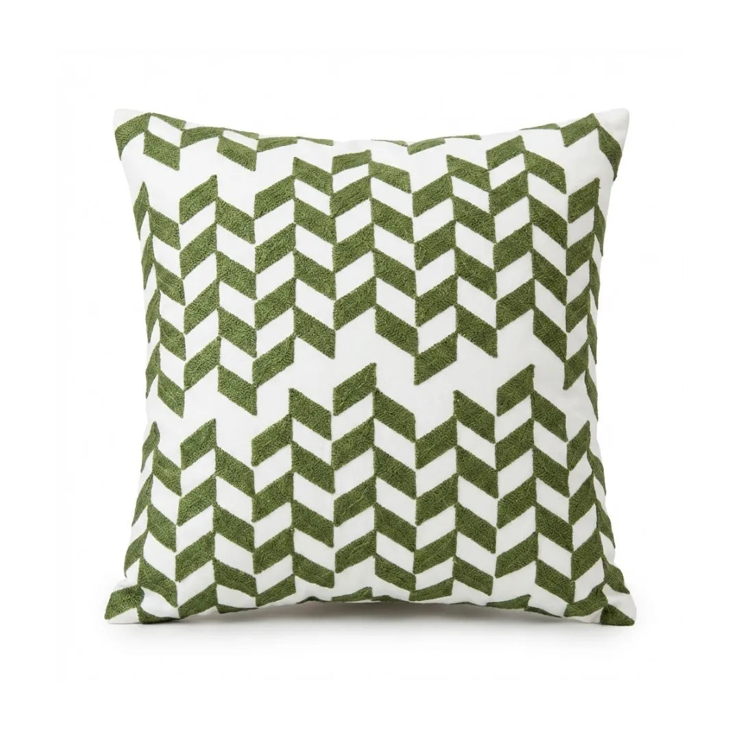 A&L °148 Green Embroidered Cushion Cover - For Sofa Character