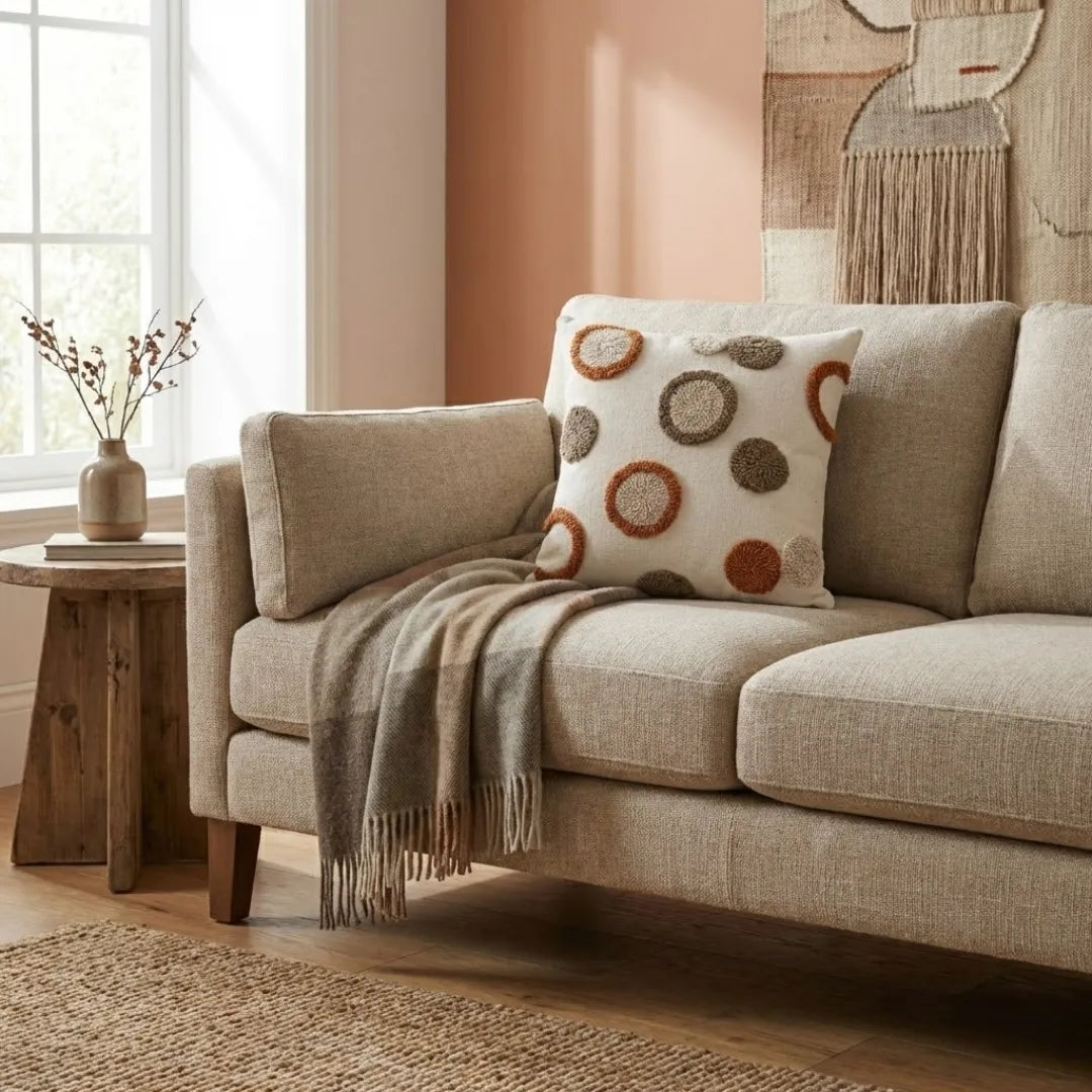 A&L °151 Tufted Dot Cushion Cover - Boho Textured Design for Sofa