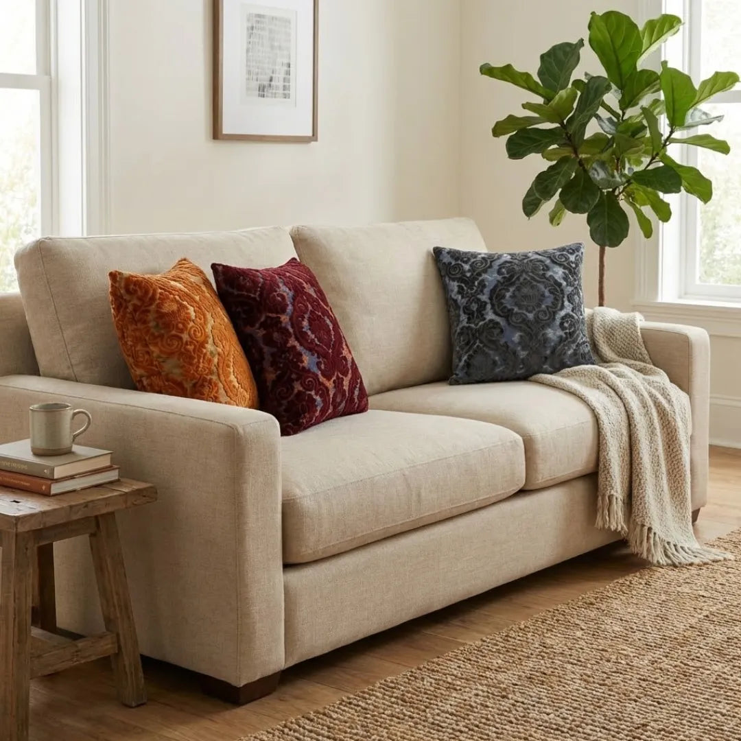 A&L °153 Jacquard Velvet Cushion Cover - Patterned Scatter For Sofa