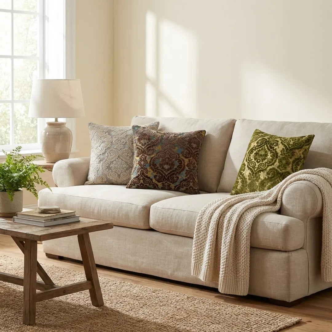 A&L °153 Jacquard Velvet Cushion Cover - Patterned Scatter For Sofa