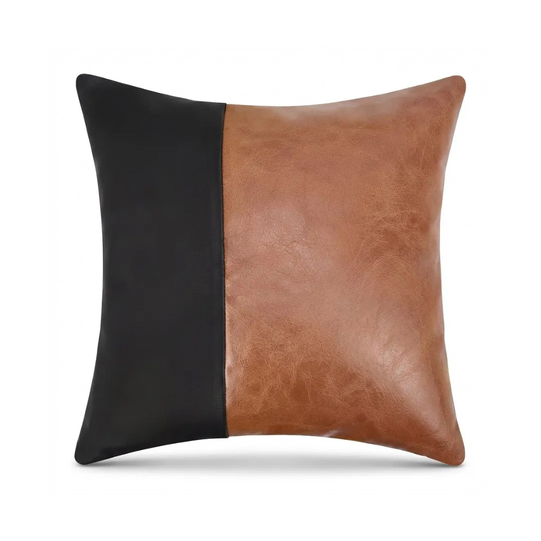 A&L °163 Leather-look Patchwork cushion cover - Modern Sofa Cushion