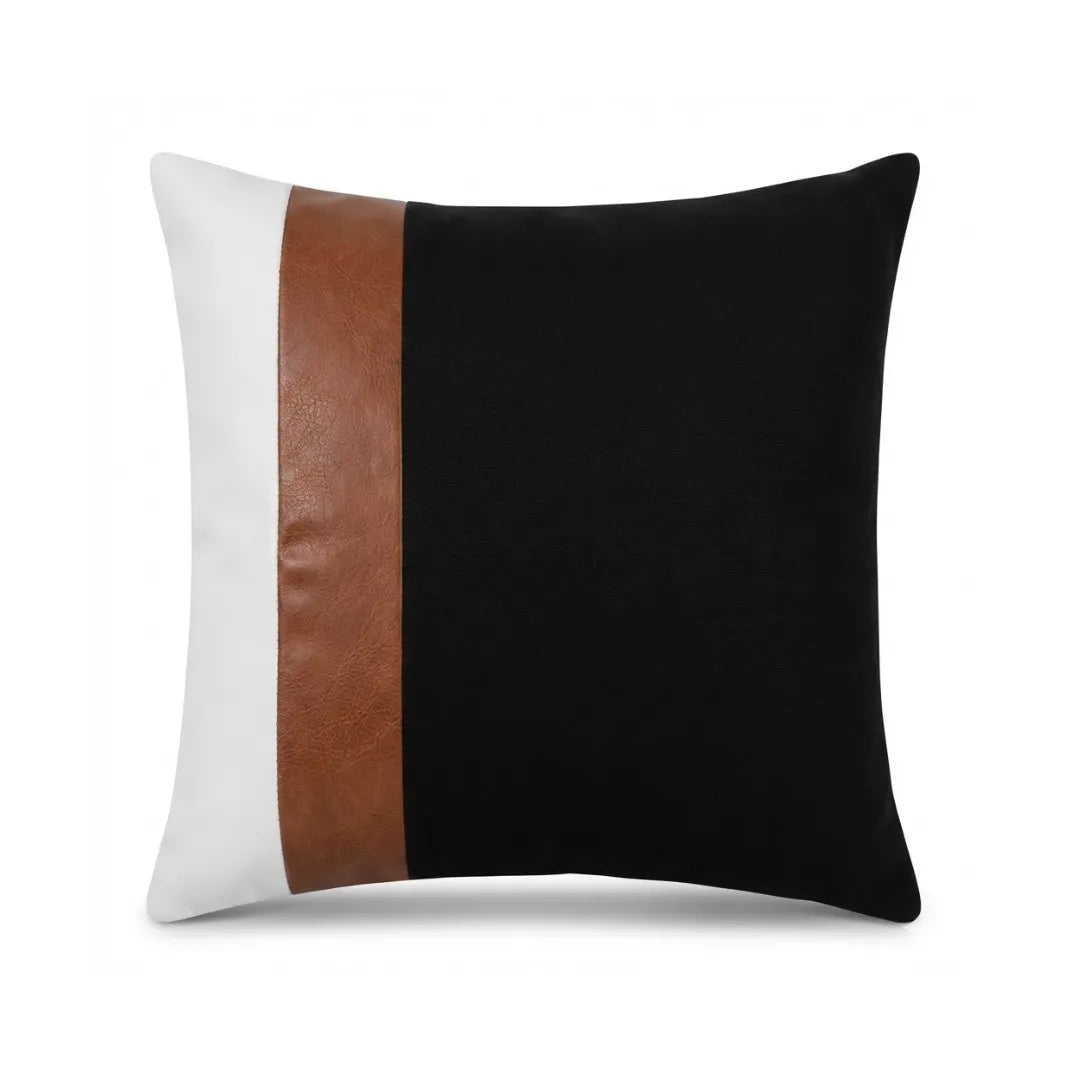A&L °163 Leather-look Patchwork cushion cover - Modern Sofa Cushion