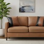 A&L °163 Leather-look Patchwork cushion cover - Modern Sofa Cushion