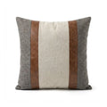A&L °164 Mixed Texture cushion cover - Faux Leather Stripe Sofa Cushion