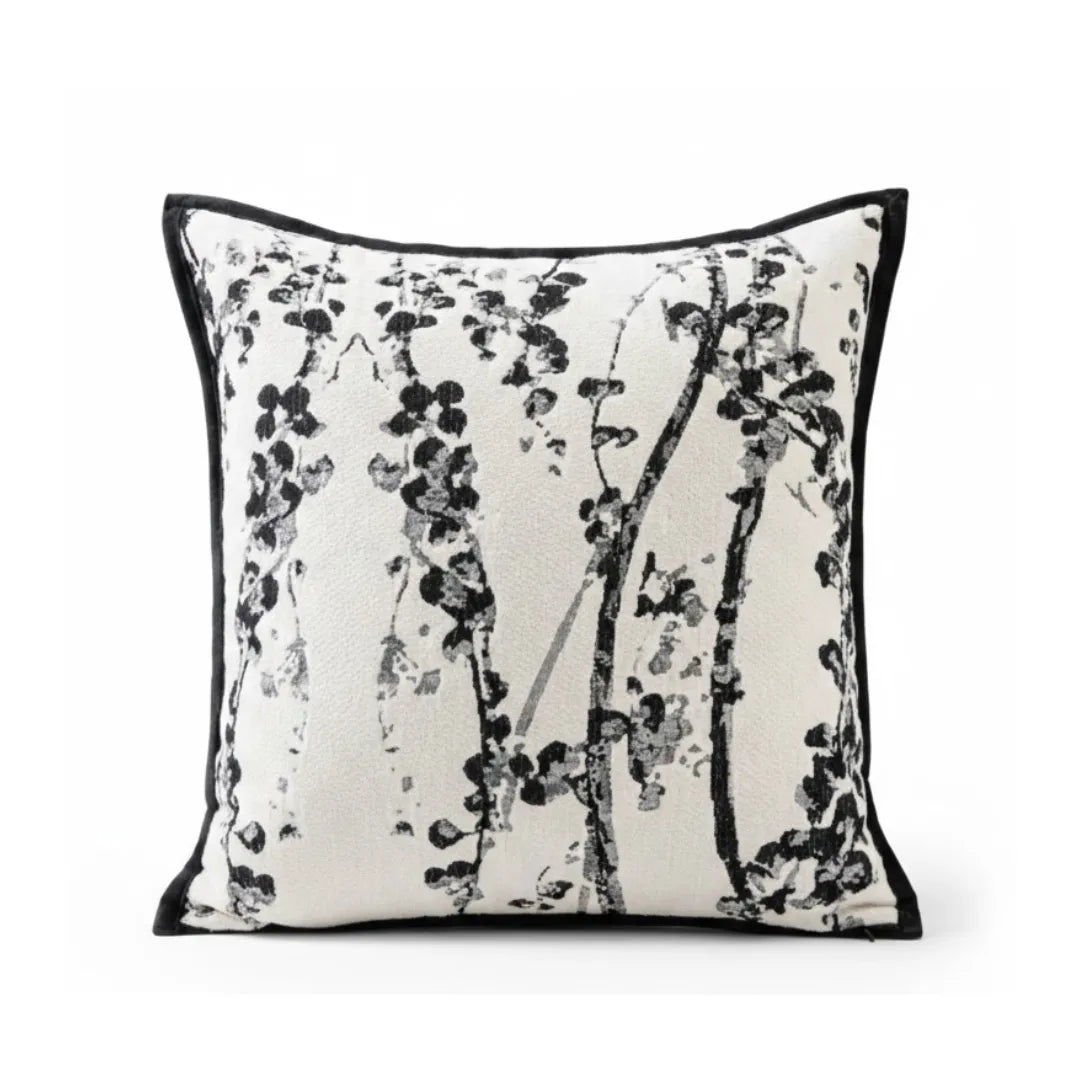 A&L °167 Chenille Cushion Cover - Floral Patterned Scatter Cushion