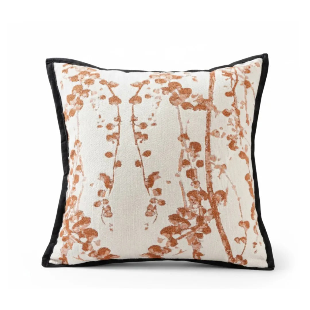 A&L °167 Chenille Cushion Cover - Floral Patterned Scatter Cushion
