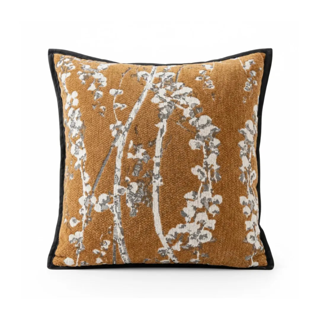 A&L °167 Chenille Cushion Cover - Floral Patterned Scatter Cushion