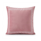 A&L °171 Velvet Cushion Cover - Embroidered Border Scatter Cushion