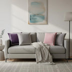 A&L °171 Velvet Cushion Cover - Embroidered Border Scatter Cushion