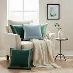 A&L °171 Velvet Cushion Cover - Embroidered Border Scatter Cushion