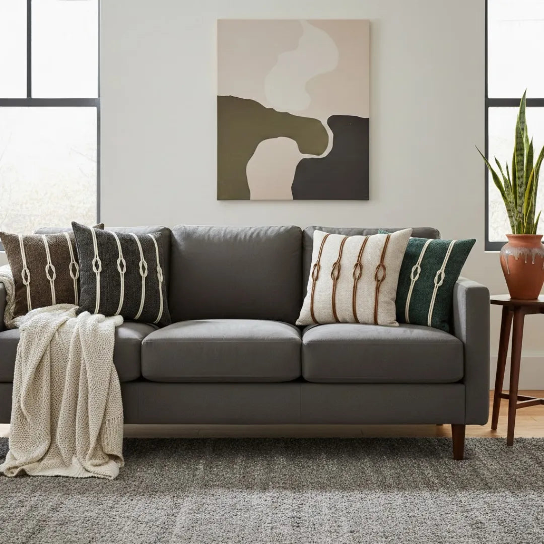 A&L °172 Decorative Cushion Cover - Knotted Stripe Design