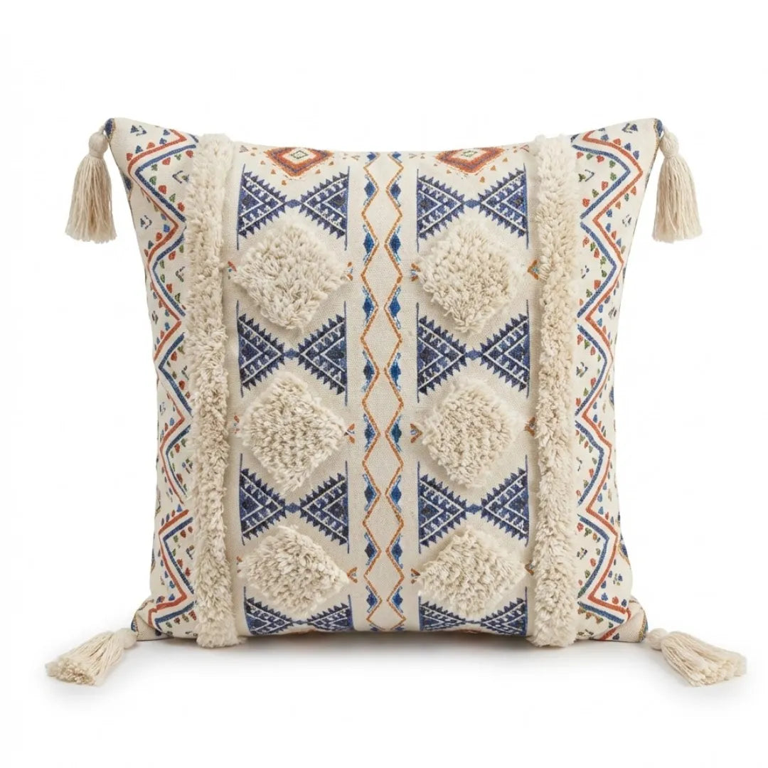A&L °173 Boho Textured Cushion Cover - Tufted Geometric Design